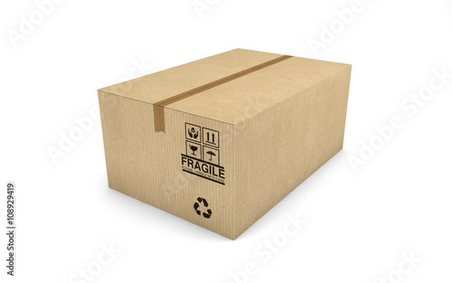 Cardboard box isolated on white background © rottenman