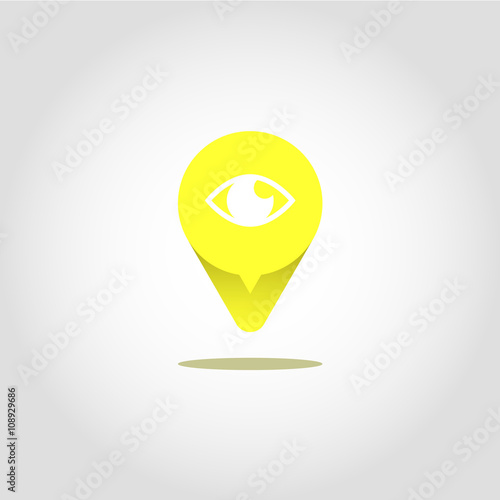 Flat icon set location flag design illustration hide place