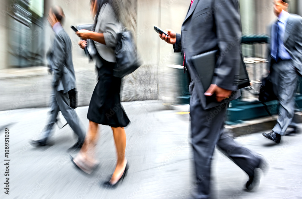 group of business people in the street group of business people in the street