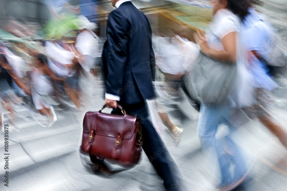 group of business people in the street group of business people in the street