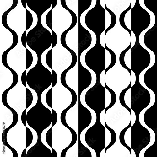 Seamless Wave and Stripe Pattern