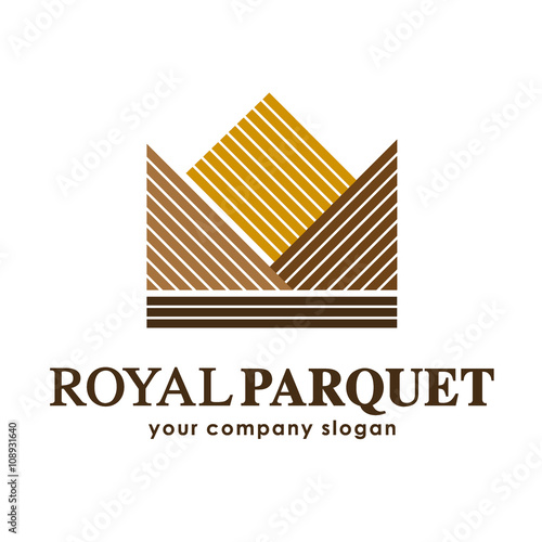 Vector Logo Royal Parquet, Parquet Board, Laminate, flooring. Wooden Board
