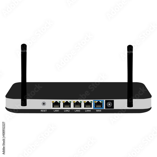 Realistic router vector