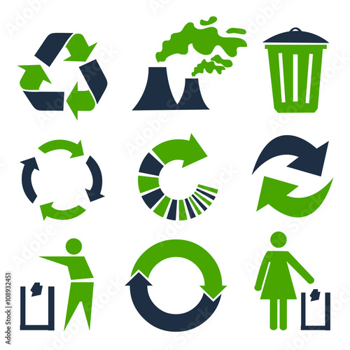 Vector recycle signs