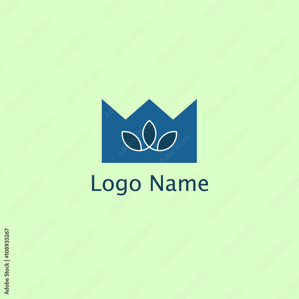 Floral crown logo design illustration Floral crown logo design illustration