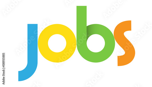 "JOBS" Vector Colourful Letters Icon