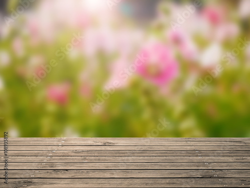 balcony with blossom background