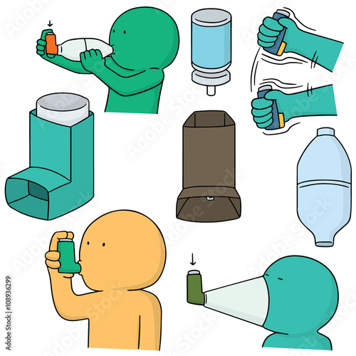 vector set of inhalation medicine