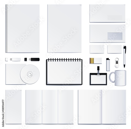 corporate identity presentation. Vector illustration isolated on white background.