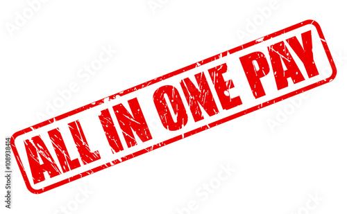 ALL IN ONE PAY red stamp text