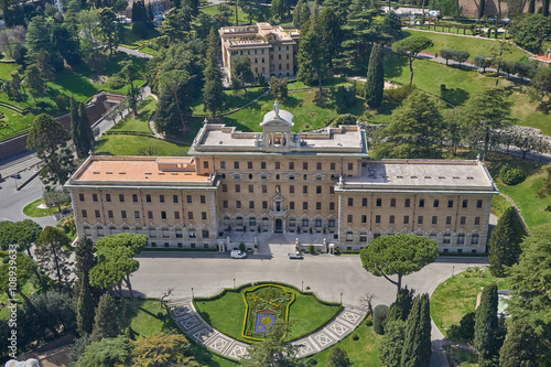 Quadro em tela Aerial view of vatican, home of pope