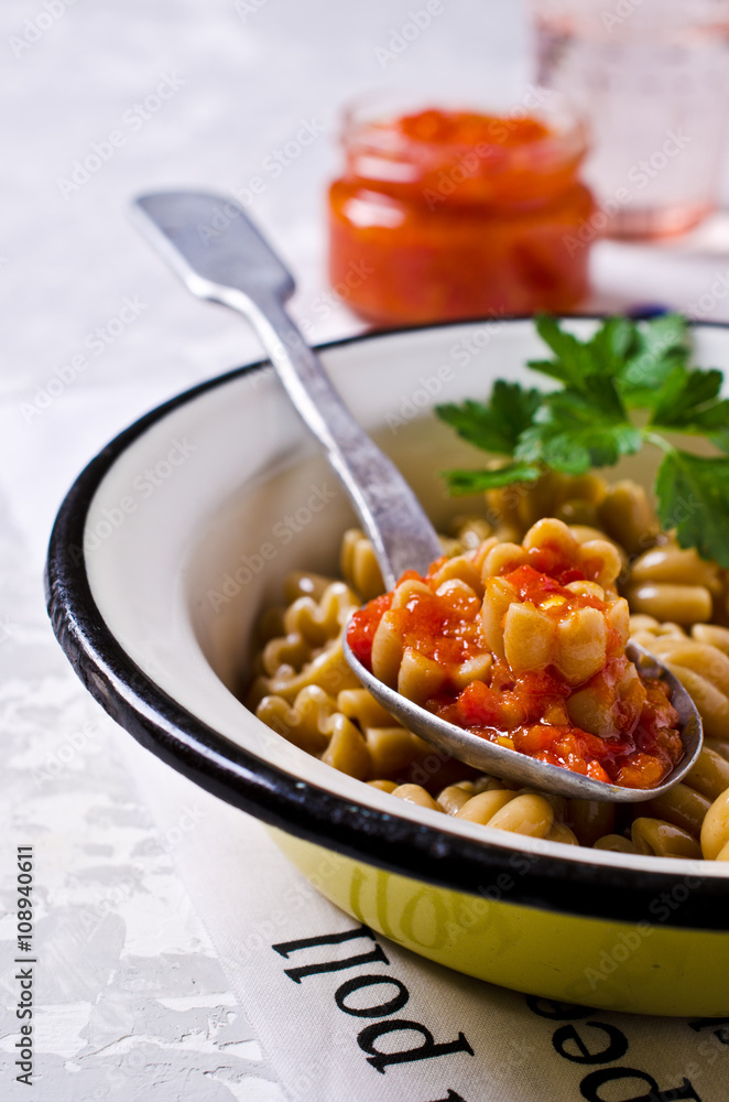 Pasta with vegetable sauce Pasta with vegetable sauce