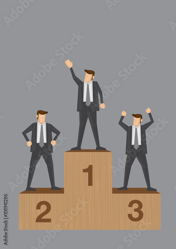 Winners of Business Competition Conceptual Vector Illustration