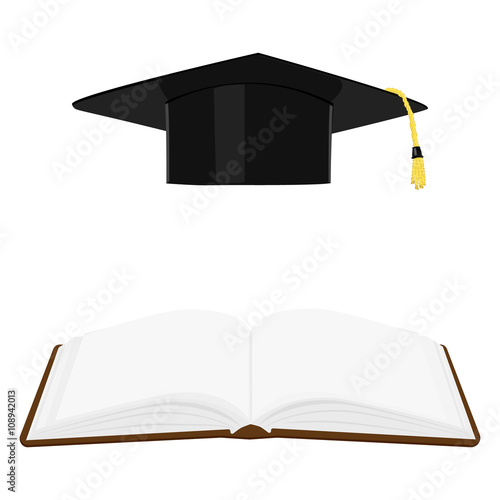 Book and graduation hat