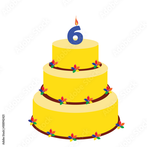Sixth birthday cake