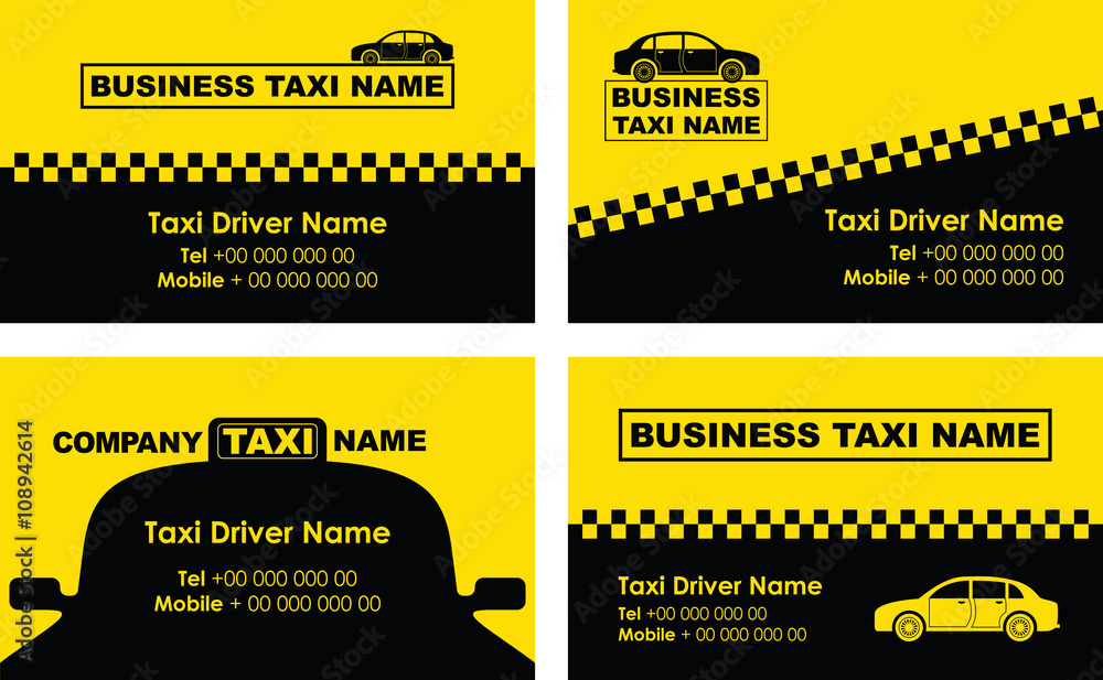 Fototapeta premium taxi background business card