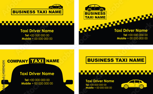 taxi background business card