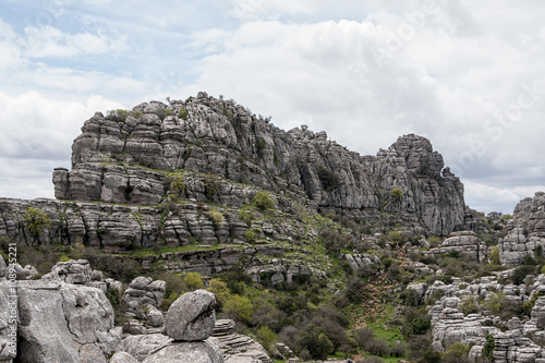 Paraje natural del torcal de Antequera en la provincia de Málaga, Andalucía