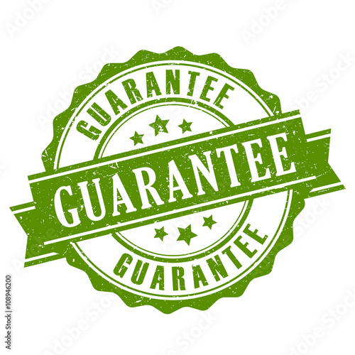 Guarantee ribbon stamp