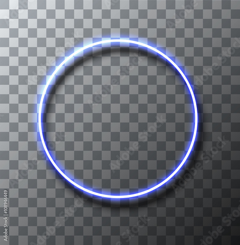 vector modern neon banner on transparent background