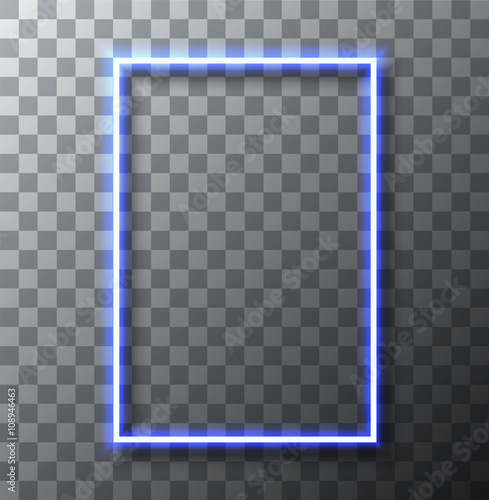vector modern neon banner on transparent background