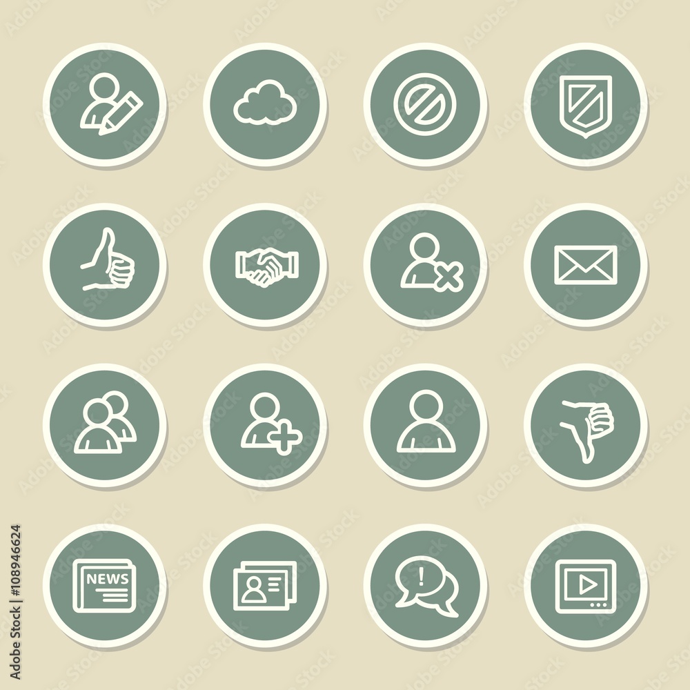 Community. Social media icons set Community. Social media icons set