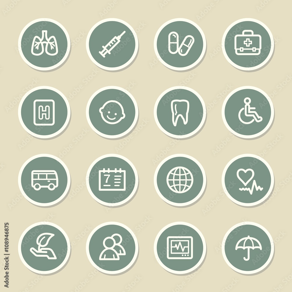 Medicine web icons set Medicine web icons set