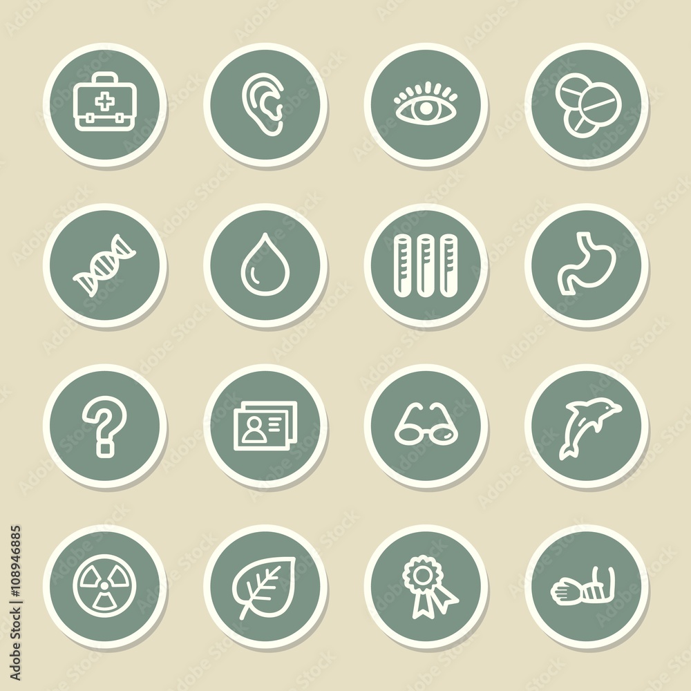Medicine web icons set Medicine web icons set