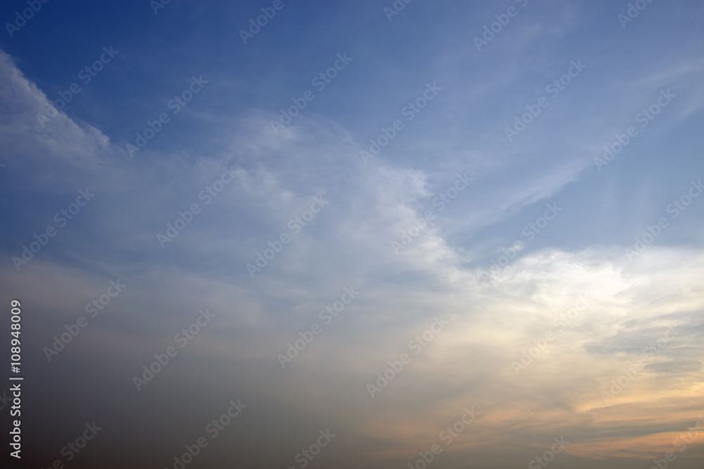 Evening cloudy skies background for graphic resource