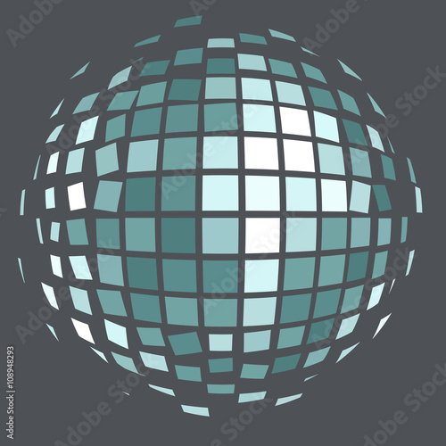 Disco club mirror ball (glitter ball).