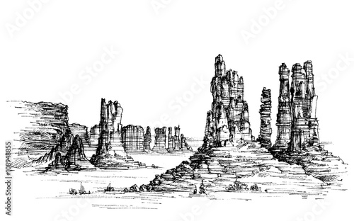 Wild west iconic landscape