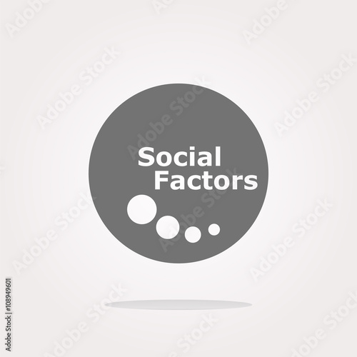 vector social factors web button, icon isolated on white