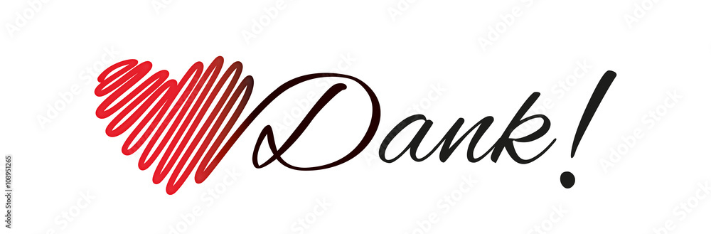 Obraz premium herzlichen Dank Schriftzug