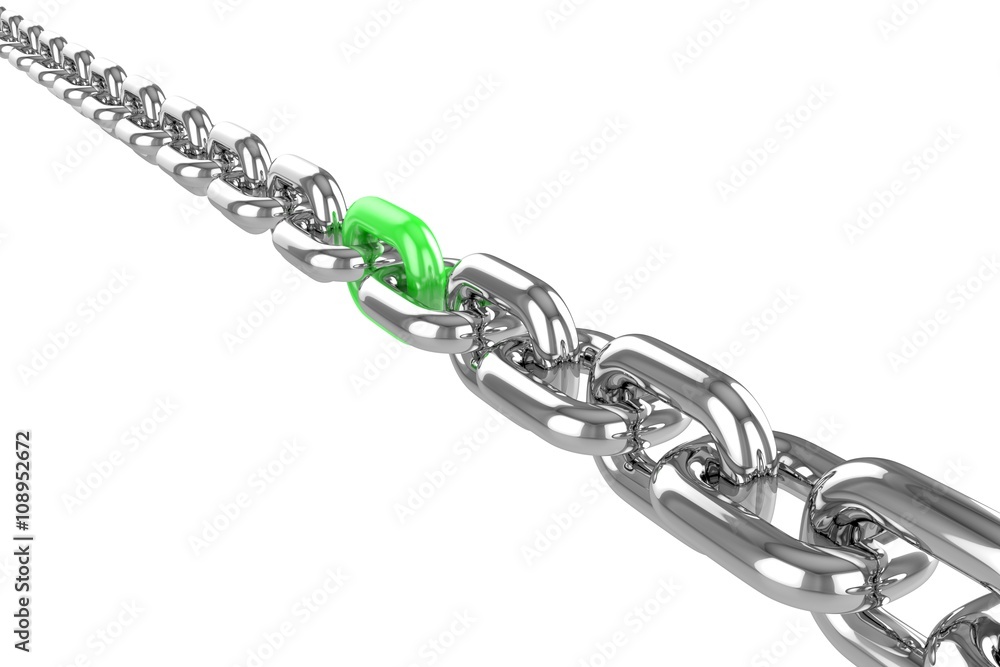 Fototapeta premium 3d render stainless steel chain