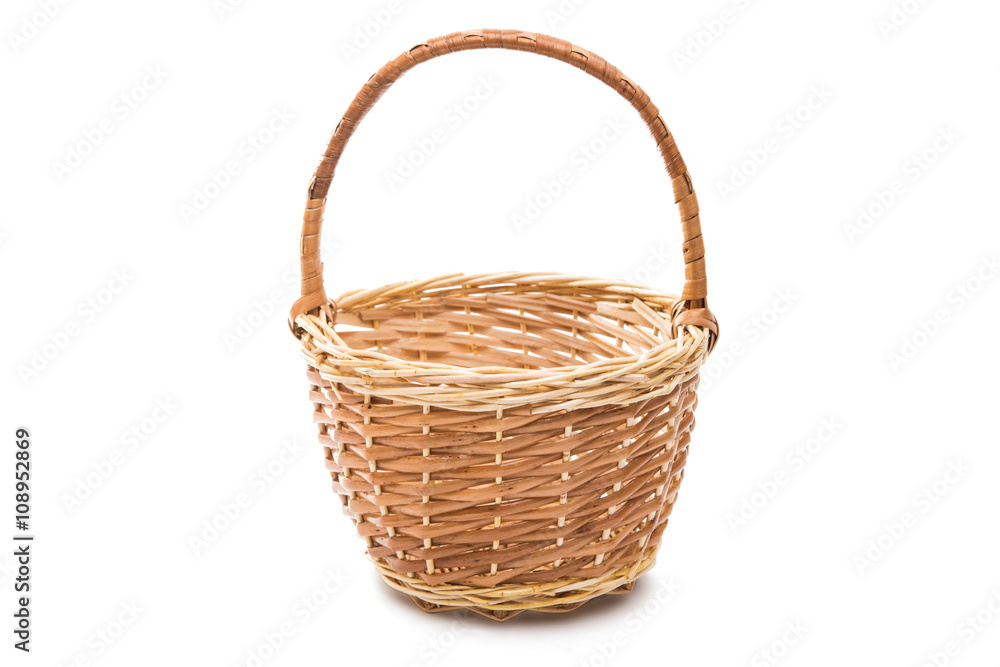 wicker basket isolated wicker basket isolated