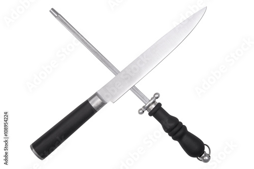 Crossed musat and knife