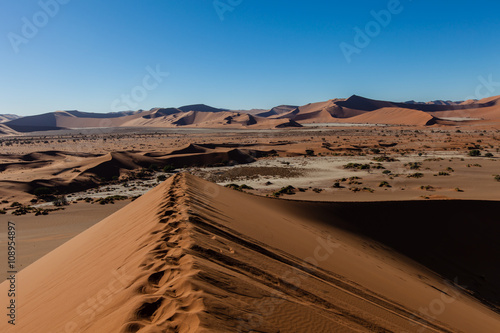 Dünenaufstieg Nähe Sossusvlei in der Namib-Wüste, Namibia