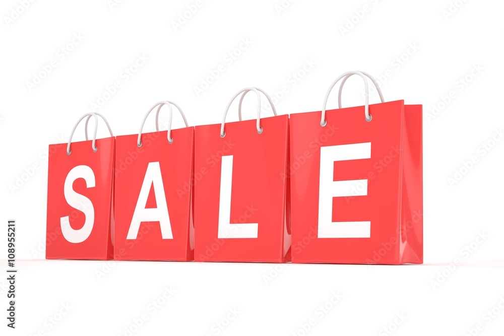sale written on shopping bag. 3d rendering. sale written on shopping bag. 3d rendering.