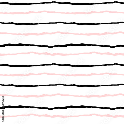 grunge black white pink stripes seamless vector pattern background illustration