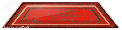 Red mat with plain design