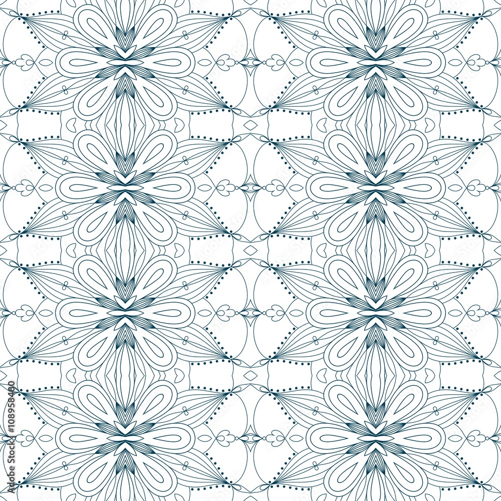 symmetrical geometric seamless pattern. Design element for art. mandala fragment symmetrical geometric seamless pattern. Design element for art. mandala fragment