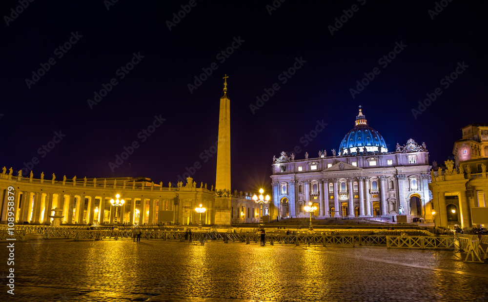 View of St. Peter's Square in Vatican City View of St. Peter's Square in Vatican City