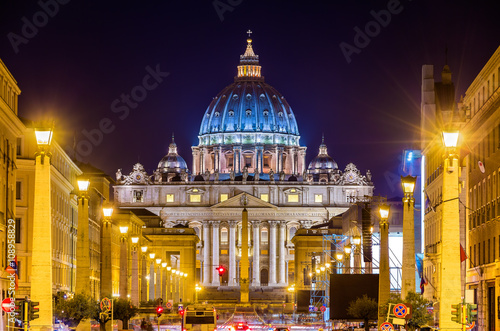 View of St. Peter's Basilica in Vatican City