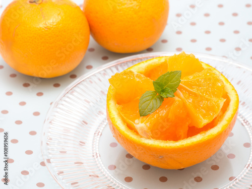 飾り切りしたオレンジ