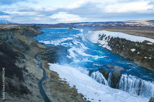 Imposanter Gullfoss Wasserfall in Island