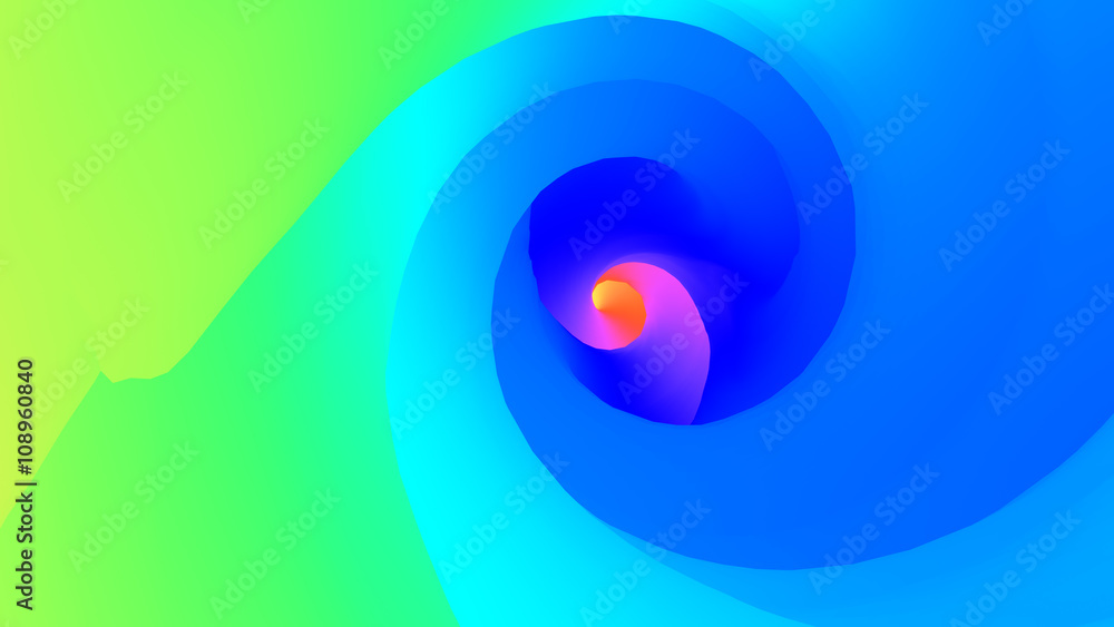 3D illustration of multi color finnel 3D illustration of multi color finnel