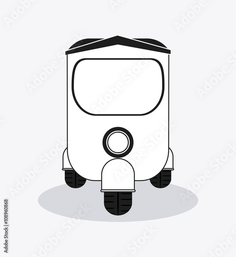 Flat illustration about rickshaw design , vector illustration