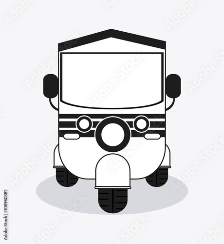 Flat illustration about rickshaw design , vector illustration