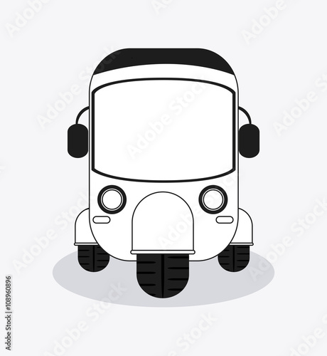 Flat illustration about rickshaw design , vector illustration