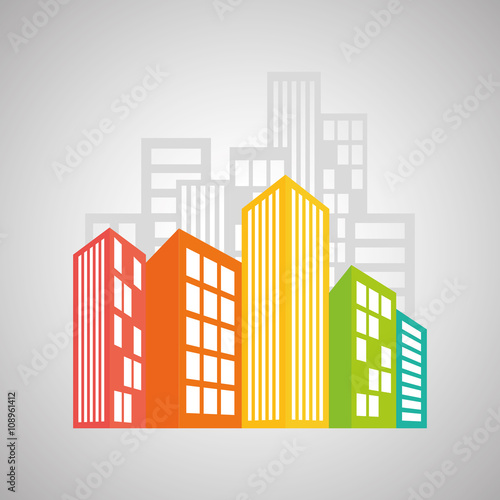 Real estate design  building and city concept  editable vector